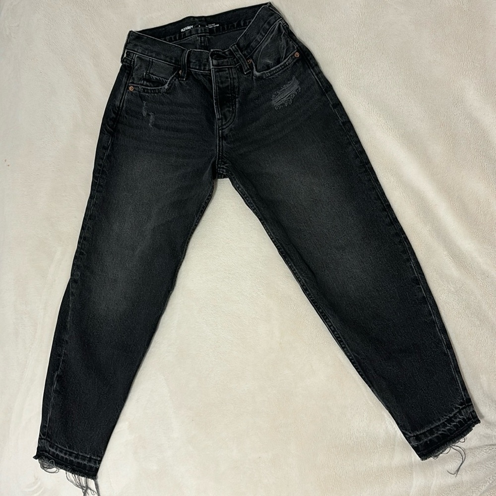 Black washed jeans from Old Navy,”high rise slouchy taper” never worn.